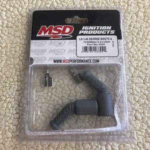 MSD Ignition Products Part No. 3304 LS-1, 45 Degree Boots & Terminals, 2/Card